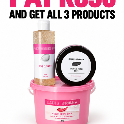 Luxe cream+ acne cleanser + charcoal scrub